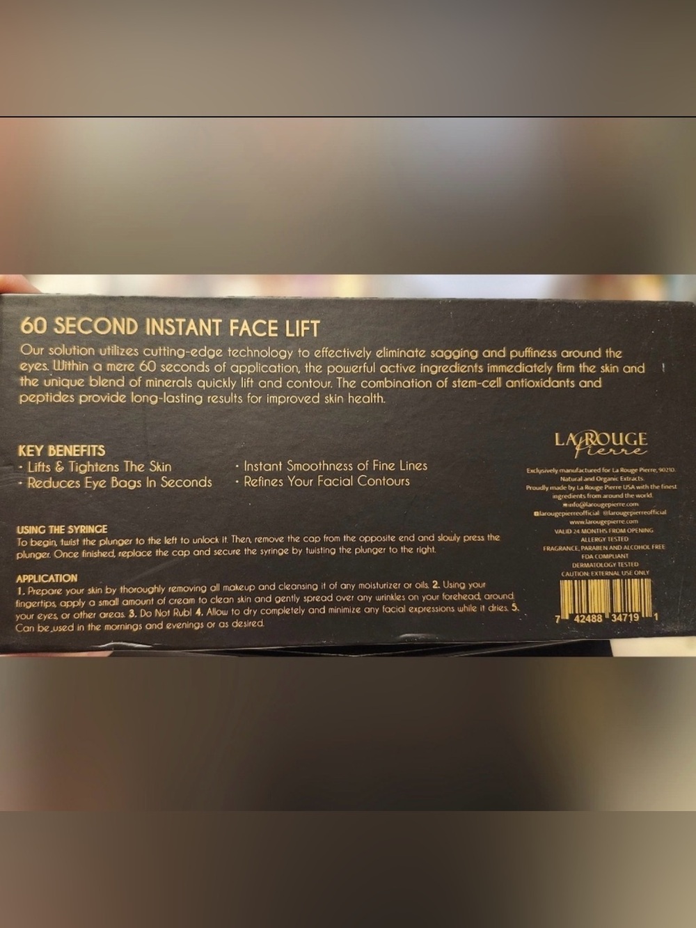 NIB La Rouge Pierre 60 Second Instant Face Lift - Picture 5 of 8